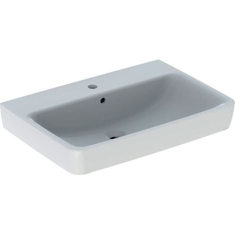 Geberit Renova Plan, lavabo, 70x48 cm, 1 agujero para grifo, con (1/4)