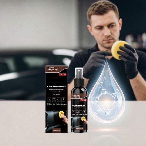 Plastic Refurbishing Agent for Interior and Exterior Plastics: Cleaning, Stain Removal, Polishing, Brightening, and Maintenance of Rubber and Plastic Accessories -- 120ml -- BIEMMEDUE (1/5)