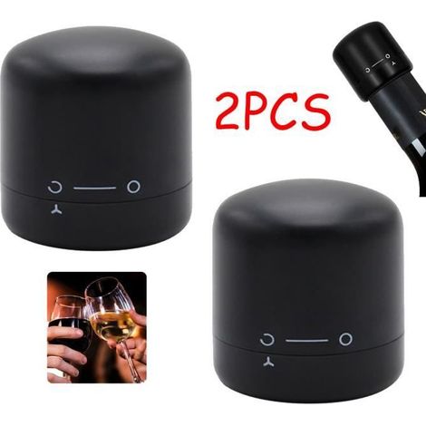 HONORNIC - Bouchon de bouteille,Bouchon Bouteille Vin Réutilisable,Bouchon de Vin en Silicone,Bouchon d'étanchéité,avec Interrupteur Rotatif
