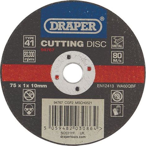 High-Performance Metal Cutting Disc 75 x 1 x 10mm for Precise and Efficient Metal Cutting (1/2)