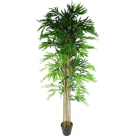 180cm (6ft) Artificial Bamboo Plants Trees Green (1/4)