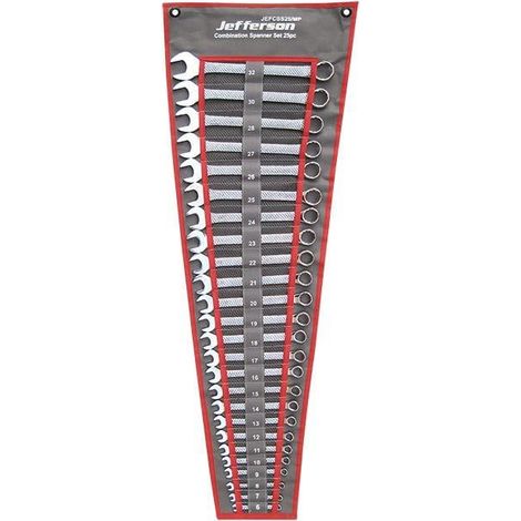 Jefferson 25 Piece Mirror Polished Combination Spanner Set