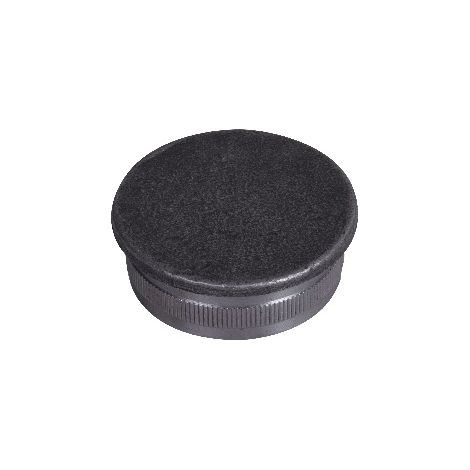 Finition plate acier pour tube Ø42.4mm - Hauteur totale 15mm épaisseur 2mm - À coller - DECO FER FORGE