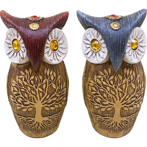 Signes Grimalt Figura De Búho Figuras  Buho 2U Buhos Marrón 7x7x13cm 33157