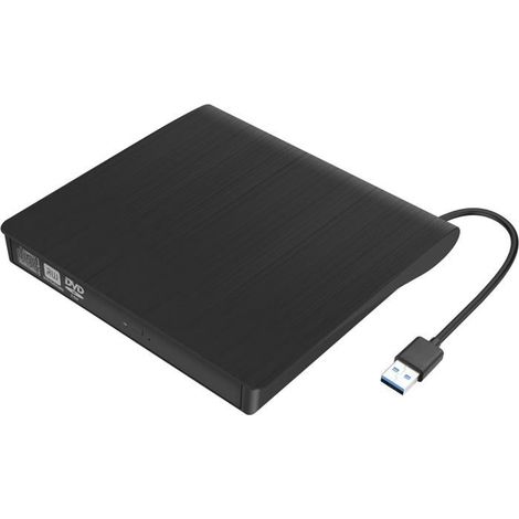 Boîtier pour lecteur CD - Lecteur DVD externe avec lecteur optique - Boîtier d'installation pour CD-ROM (brossé 12,7 mm) (1/5)