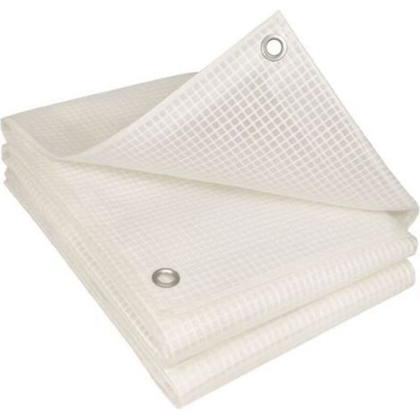 Zuschneidbare Schutzplane – 160 g/m² – Verstärktes Polyethylen – Reißfest – 4 x 10 m – Lichtdurchlässig (1/4)