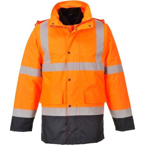 Parka Portwest 4in1 bicolore traffico alta visibilità Arancione / Marina XXL (1/5)