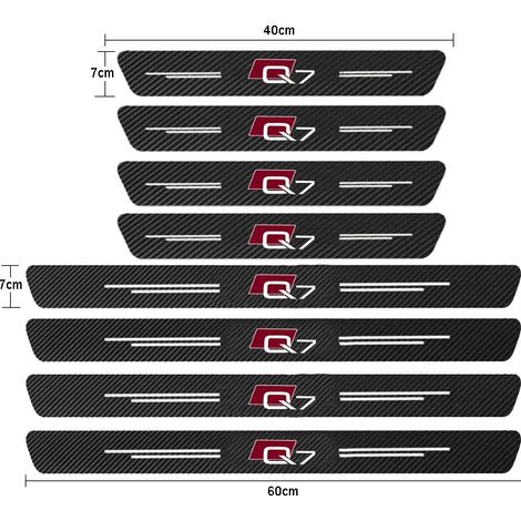 (8 pièces pour Q7) Protections de seuil de porte en fibre de carbone pour Audi Q7 Quattro 2017-2023 - Accessoires (1/3)