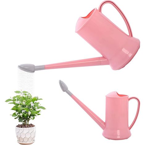 Arrosoir de 2 litres à Long Bec en Plastique arroseur détachable Plante arrosoir Vaporisateur d'eau léger Bouteille d'arrosage pour intérieur extérieur Jardin Maison Fleur bonsaï Plante(Rose A) (1/5)