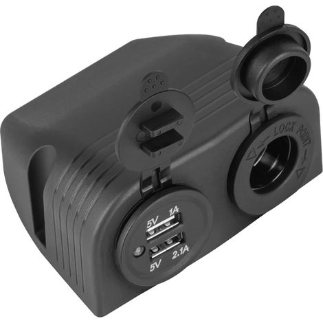 Caricabatteria da auto 2xUSB + presa accendisigari PY-CHR0005 (1/3)