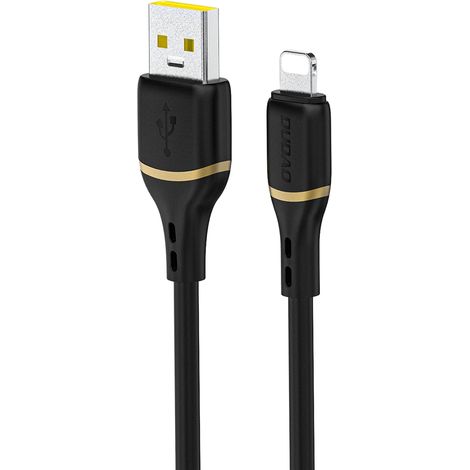 Câble USB-A tressé en silicone souple - iPhone Lightning 30 W 1 m - Noir (1/3)