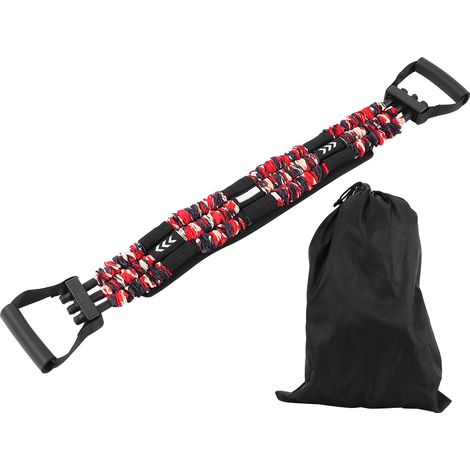 Barre de pompes pour poitrine - Équipement de fitness en rouge camouflage pour musculation pectorale (1/5)