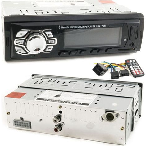 Trade Shop - Bluetooth Car Estéreo Radio Fm Mp3 Usb Slot Sd Aux Cdx-7613 Con Control Remoto - (1/2)