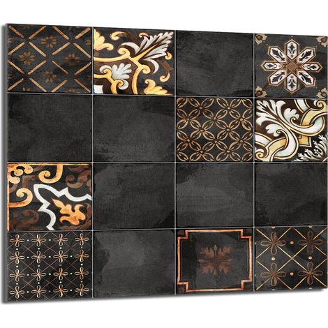 Placa protectora de vidrio para estufa 60x52 Mosaico (1/5)