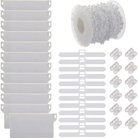 Kit de réparation d'accessoires pour contrepoids de stores verticaux avec chaîne de 10 m, accessoires de rechange pour stores verticaux (89 mm) (1/5)
