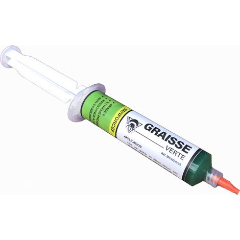 Méduze - Graisse verte en seringue 25g - Grade NLGI 2 - Extrême pression - Usage facile et propre - Refermable - Multiusages (1/5)