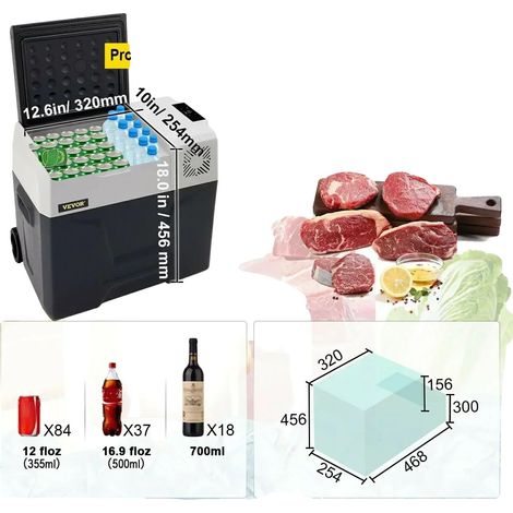 Frigorifero portatile, raffreddamento efficiente, doppia opzione di alimentazione, 53 Qt 50 L (1/2)