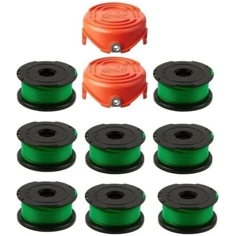BARKBUSTERS Lot de 8 bobines de fil vert pour débroussailleuse , for Black & Decker GL7033 GL8033 GL9035 A6482 (1/4)