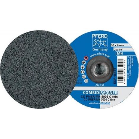 PFERD TOOLS COMBIDISC verpresste Vliesronde CD PNER Ø 50mm Mittehart SIC Fein für Finish 25 Stk (1/4)