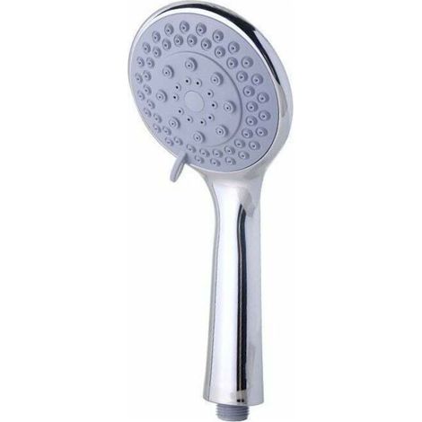 Cabezal de ducha de mano de alta presión con 5 modos de rociado, potente chorro de ducha, cabezal de ducha tipo lluvia, masaje spa, cabezal de ducha de mano desmontable, acabado cromado. (1/4)