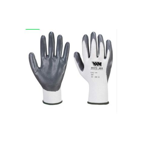 Guanti white-mix palmo in nitrile grigio tg.L