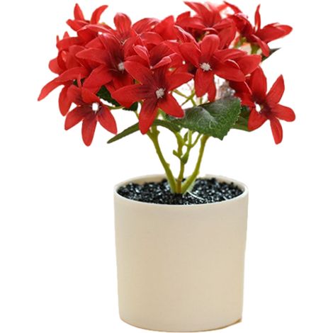 Hydrangea Artificielle - Plante En Tissu Oak - Décoration Intérieure Et Extérieure - Pot Inclus - 1 Pièce (1/5)