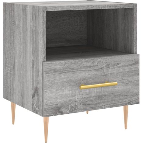 Maison Exclusive - Comodino Grigio Sonoma 40x35x47,5 cm in Legno Multistrato