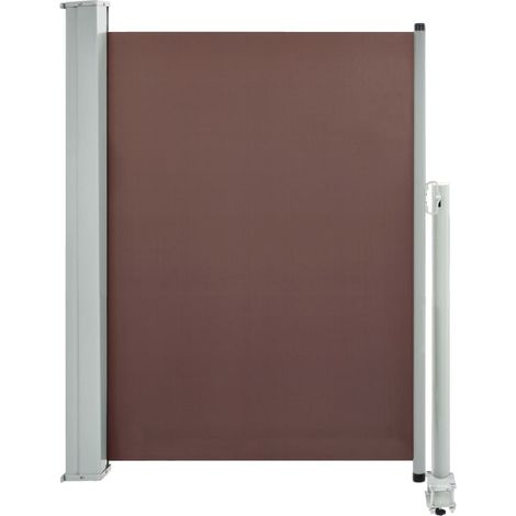 Tenda da sole laterale retrattile/schermo protettivo per patio giardino terrazza balcone 100 x 300 cm marrone 020007185
