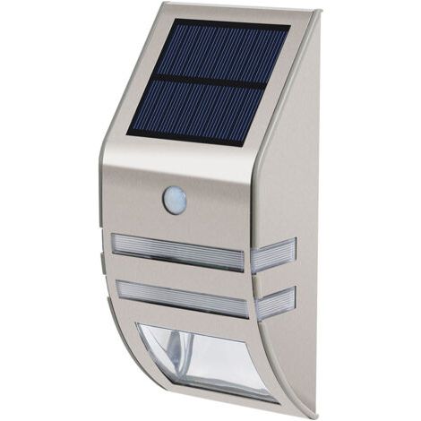 Lampes solaires d'extérieur étanches à détection de mouvement - Acier inoxydable - Appliques murales d'extérieur - Idéales pour les jardins, les terrasses, les allées et plus encore. (1/5)