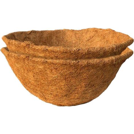 Lot de 2 doublures rondes en fibre de coco de 20 pouces pour jardinières suspendues (1/5)