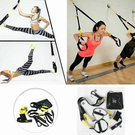 Dhrs Suspension Trainer Kit, der leichteste und kleinste Suspension Trainer - perfekt für Reisen und Indoor-/Outdoor-Training (schwarz) (1/5)