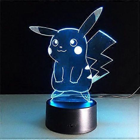 Veilleuse 3D tactile, jeux colorés, figurines Pikachu, jouets, cadeaux pour enfants, 7 couleurs changeantes