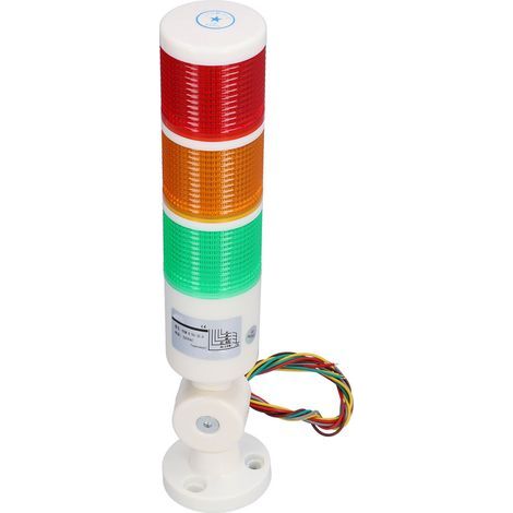 BERM – Dauerhaft eingeschalteter Signalturm, faltbares Warngerät mit 3-farbiger LED-Leuchte und Summer, AC220V (1/5)