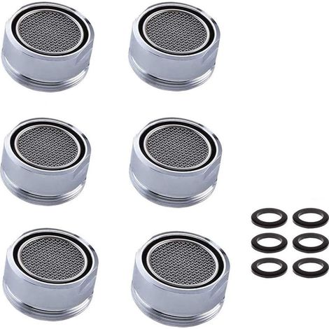 Filtre à bulles de robinet 6 pièces avec 6 joints en caoutchouc et aérateur de robinet (24 mm) (1/5)
