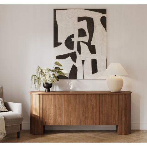 Buffet CAVO 4 portes – Décor Noyer Lincoln (1/3)