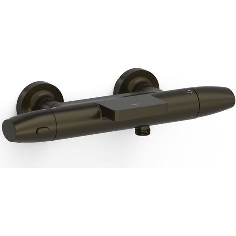 Mitigeur bain-douche thermostatique mural Over‑wall Noir Bronze - TRES 19017413KMB (1/2)