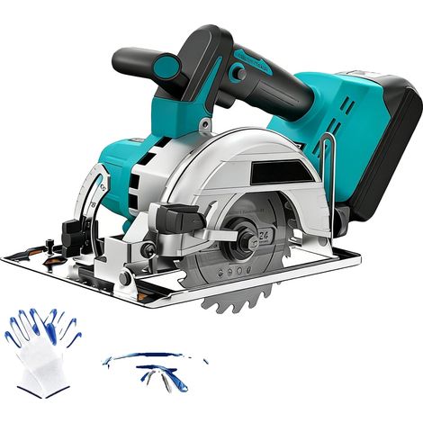 Scie circulaire, moteur sans balais, diamètre de lame de 125 mm, Avec 2 batteries (1/2)