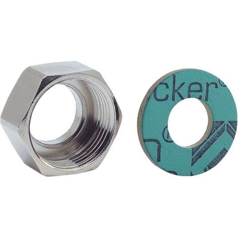 Reduziermutter mit Gewinde F für Solar mit Dichtung 1/2" für 3/8" Rohr