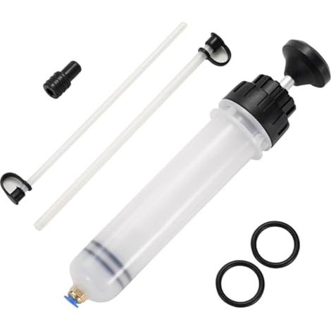 1 kit d'extraction automatique de fluides comprenant une pompe de 200 cc avec tubes d'extension, une seringue à huile avec aspiration et une pompe d'extraction pour fluides moteur, de transmission et (1/4)