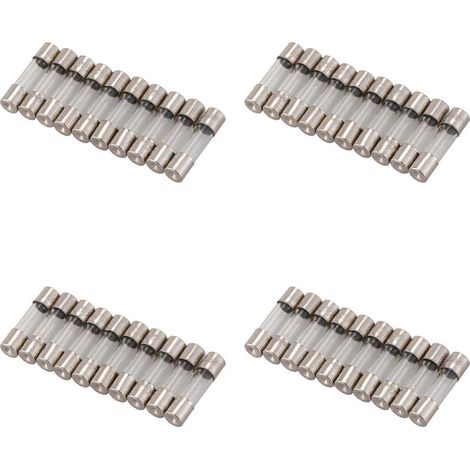 40Pcs 250V 0.2A 200MA Fusibles à tube en verre à fusion rapide 5mm x 20mm (1/5)