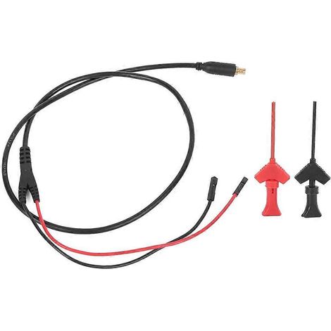 Testkabel-Jumperdraht-Verbinder mit 2-mm-Testhaken, rot-schwarze Öffnung für Oszilloskope
