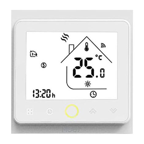 Thermostat Intelligent, 5A Contrôleur de Gaz de Chaudière, Programmable et Télécommande, Compatibilité Alexa/Google Home, App Smart Life/Tuya【Tuya ZigBee Hub】