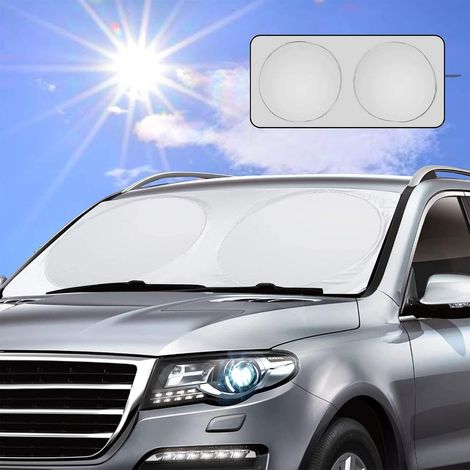 Car Windshield Sunshade, Car Sunshade, Interior Sunshade: Perfect Front Protection Against UV Rays and Heat in Your Car, 160x83cm, Silver (1/5)