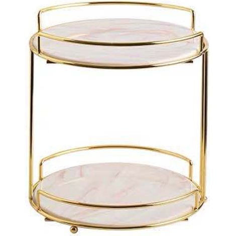 Étagère [Type de produit] Métal [Marque] Double Cadre [Description] Céramique [Mot-clé] Coloré [Matériel] pour Makeup ou Aliments [Utilisation] 2 étages [Dimensions] 1x [Quantité] (1/5)
