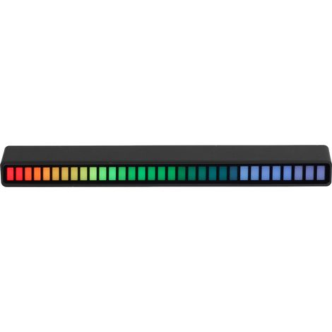 Schwarze RGB-Stimmungslampe mit Musik, Sprachsteuerung, Farbwechsel, USB-Stromversorgung, Nachtlicht. (1/5)