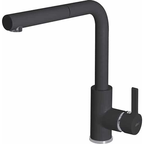 Rubinetto Miscelatore Cucina Elleci monocomando doccetta estraibile Nero full black MGKC0240 (1/5)