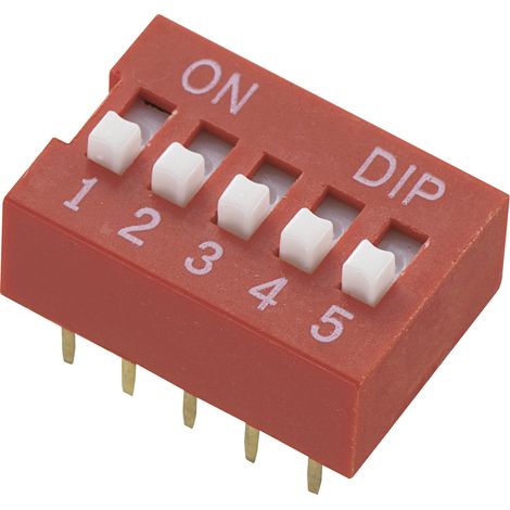 TRU COMPONENTS 709451 DS-05 DIP-Schalter Polzahl 5 Standard 1 St.