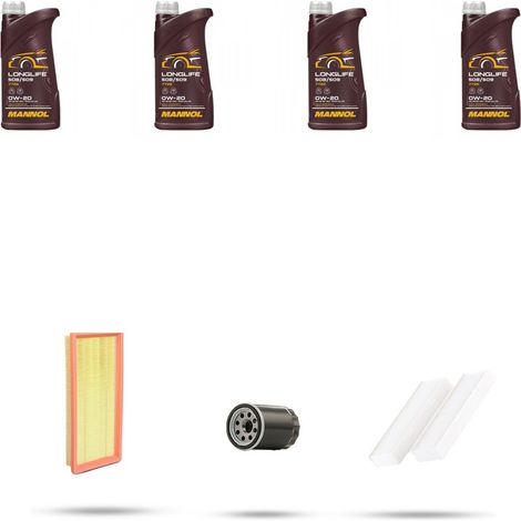 Kit tagliando 3 FILTRI e 4L OLIO compatibile con Ds7 Crossback 1.2 THP 96kw dal 2018 (1/4)