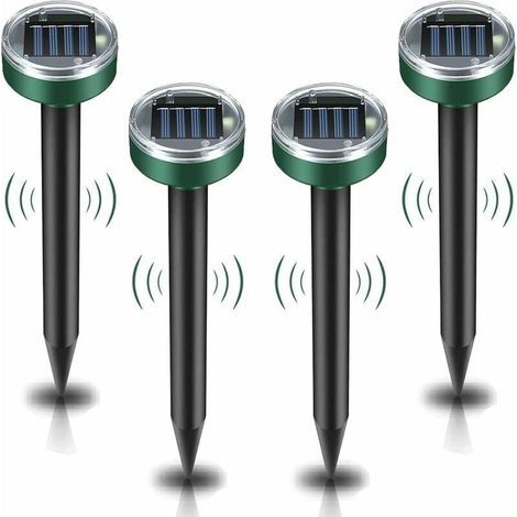 Solarbetriebenes Maulwurfsabwehrgerät im Angebot, 4er-Pack Ultraschall-Schädlingsbekämpfer – Maulwurfsbekämpfung mit IP65-Wasserschutzklasse, Maulwurfsabwehr für Gärten, Maulwurfsabwehr (1/5)