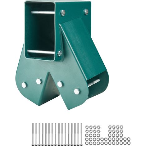Mophorn Supports de balançoire à cadre en A Mophorn, kit en acier au carbone robuste avec matériel de montage, bricolage pour pieds de 101,6 x 101,6 mm et poutre de 101,6 x 152,4 mm, vert, 2 pièces (1/5)